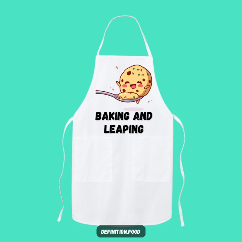 Funny Cookie Jump Apron: Bake with Energy and a Smile