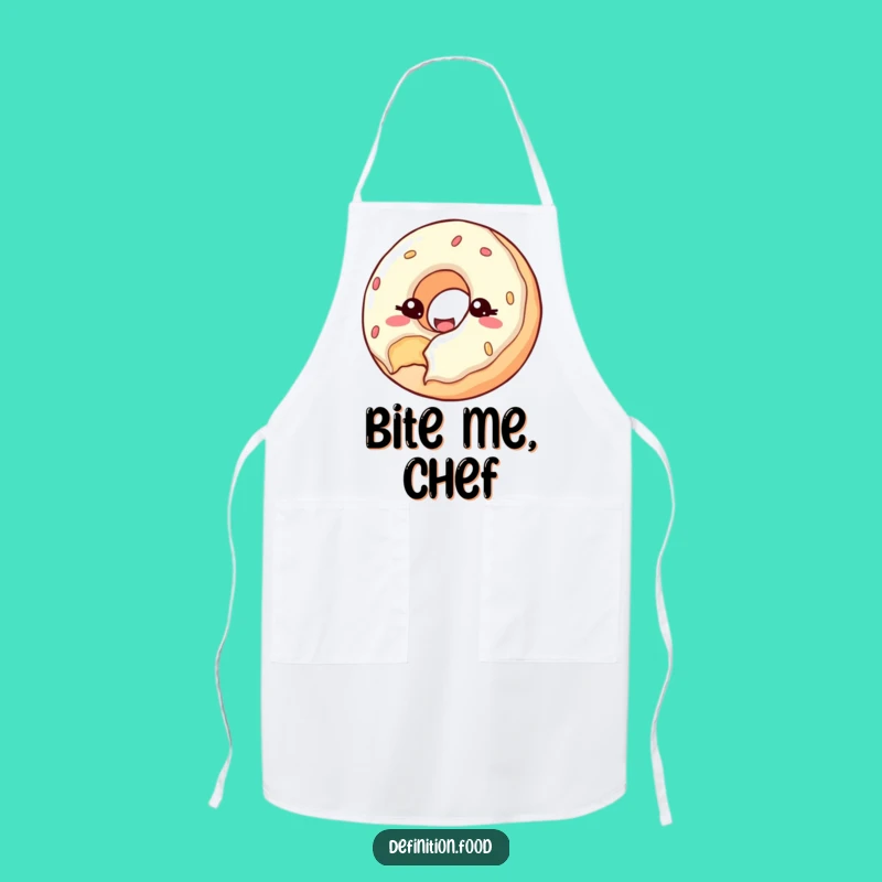 Funny Donut Wink Apron: Bake with Sweet Seduction