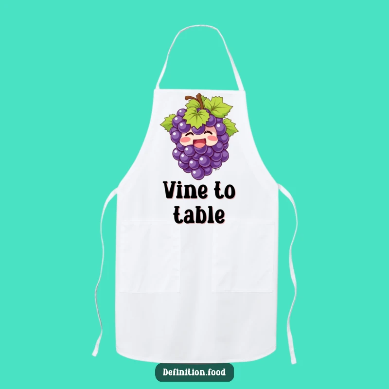Funny Giggling Grapes Apron - Chef's Happy Fruit Wear, Perfect Funny Gift!