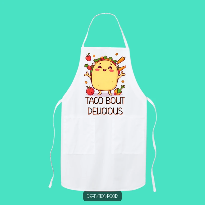 Funny Juggling Taco Apron: Cook with Fiesta and Humorous Flair