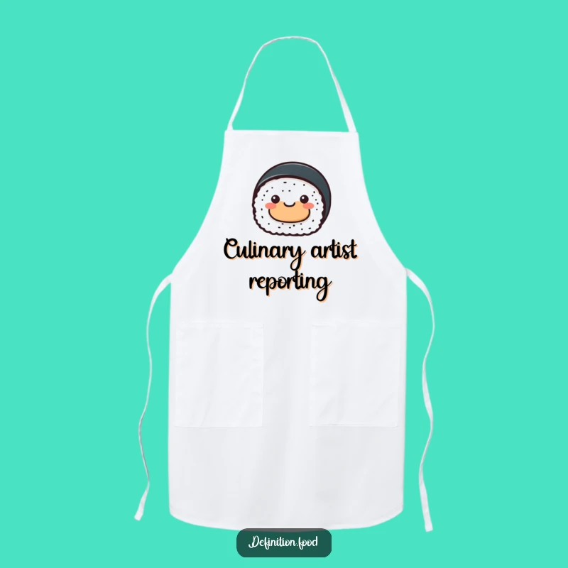 Funny Sushi Roll Apron: Culinary Art Presentation, Practical Humorous Kitchen Gift
