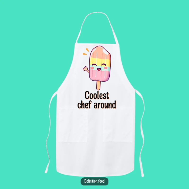 Funny Winking Popsicle Wave Apron: Cook with Coolness and Refreshing Fun