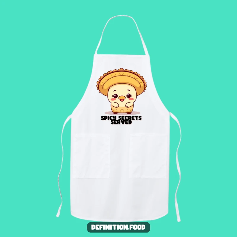 Funny Burrito Sombrero Apron - Chef Mexican Character Kitchen Gift