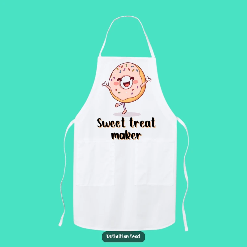 Funny Donut Pirouette Apron: Bake with Sweet Flair