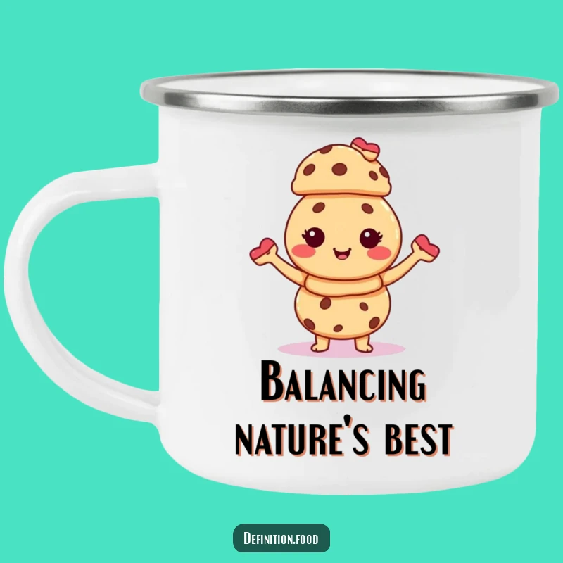 Funny Giggling Cookie Pastry Stack Camping Mug: Your Trailside Companion for Sweet Laughter