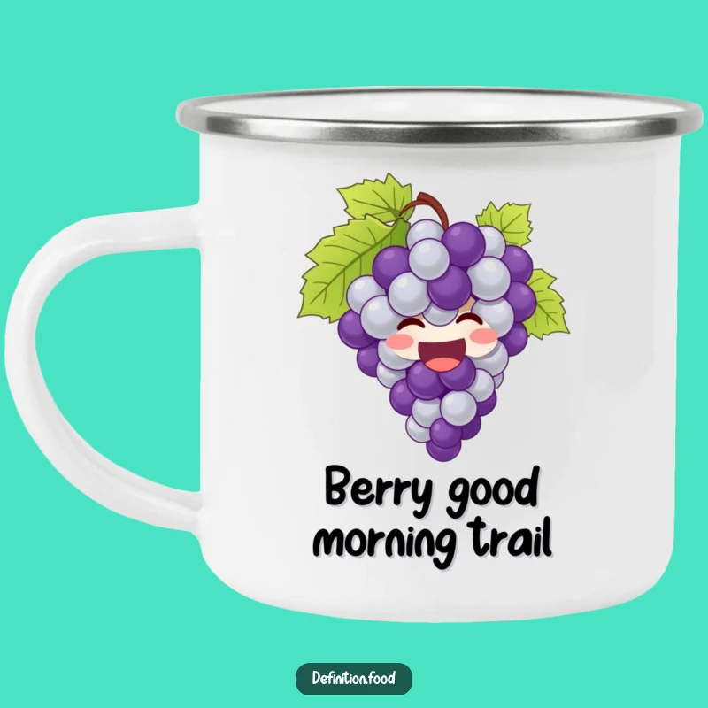 Funny Grapes Camping Mug: Outdoor Adventures With This Joyful Bunch