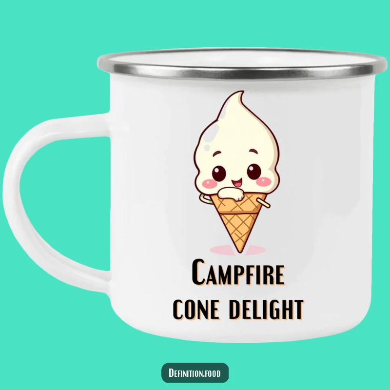 Funny Ice Cream Bite Camping Mug - Sweet Sips for Your Adventures!
