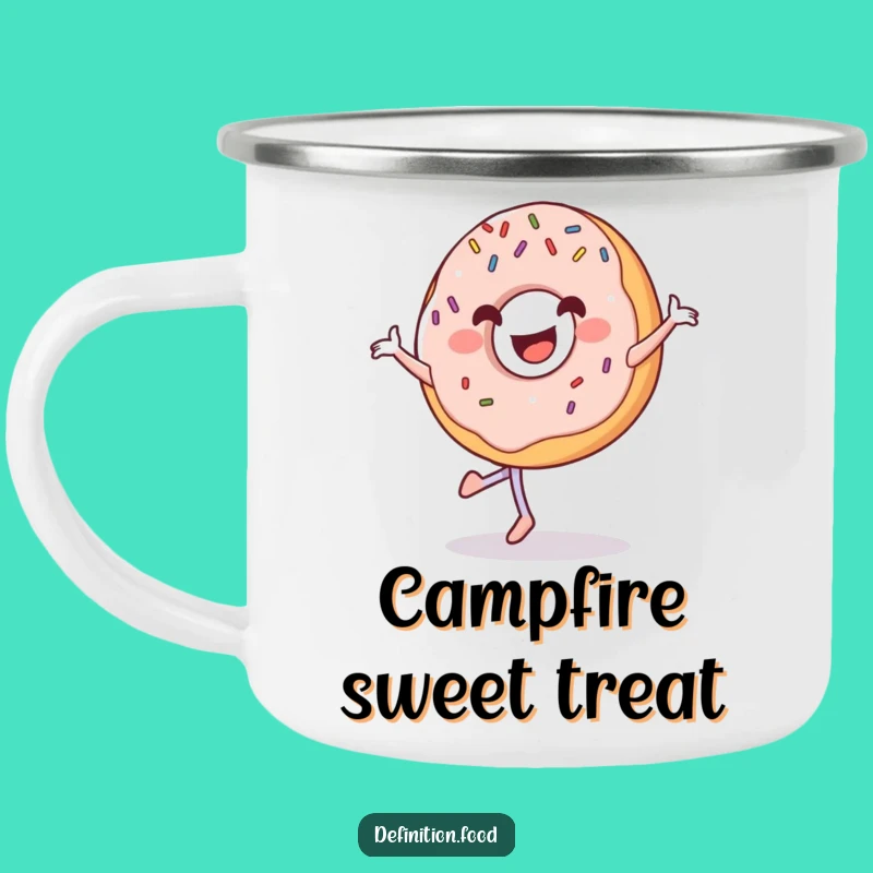 Funny Donut Pirouette Camping Mug: Sweet Sips on Adventures