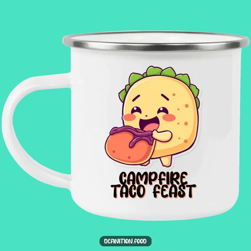 Funny Taco Bite Camping Mug: Your Hilarious Companion for Delicious Outdoor Meals