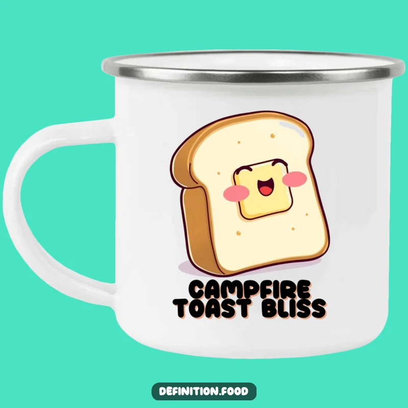 Funny Toast Butter Camping Mug - Breakfast Adventure Drinkware, Perfect Funny Gift!