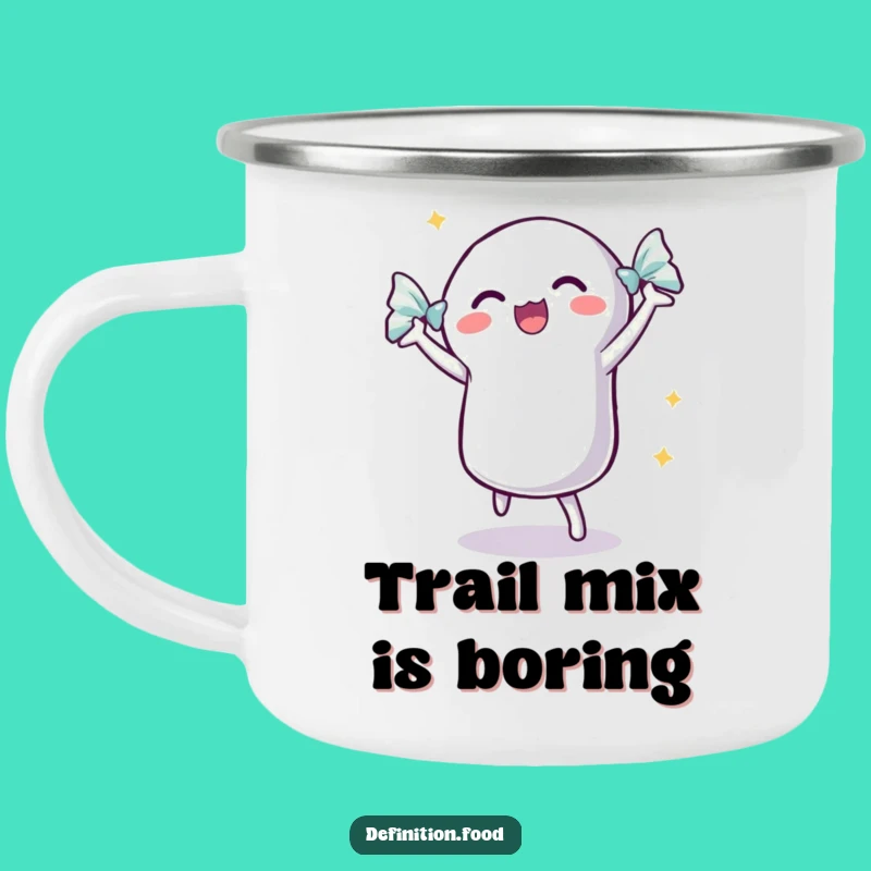Funny Dancing Candy Camping Mug: Sweet Adventures With This Shimmering Treat