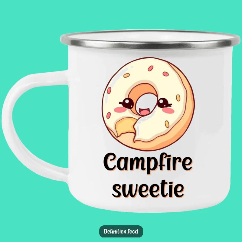 Funny Donut Wink Camping Mug: Sweet Sips and Winks