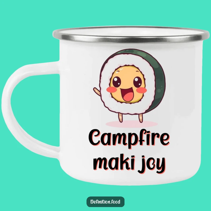 Funny Sushi Roll Camping Mug: Happy Sips on the Go