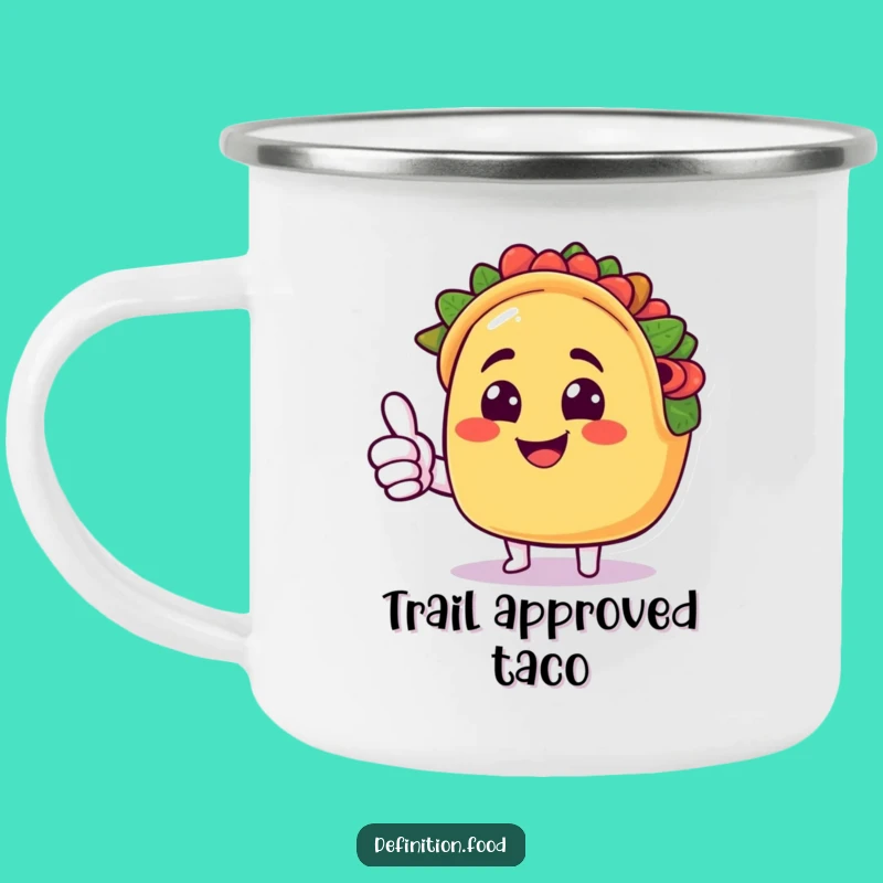 Funny Taco Thumbs Up Camping Mug - Adventure Fuel for Happy Campers!