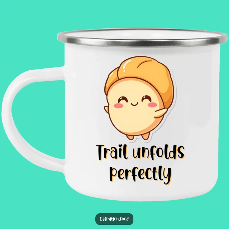 Funny Croissant Layers Camping Mug, Breakfast On-the-Go, The Perfect Humorous Gift