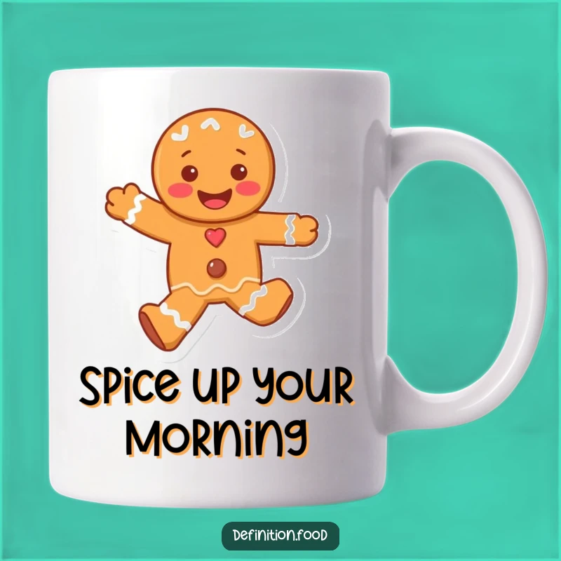 Funny Gingerbread Man Mug: Skip into Happiness with this Joyful Treat Gift