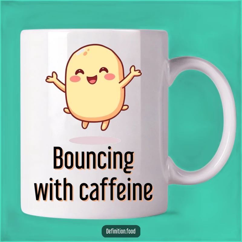 Funny Macaroni Bounce Mug, Pasta Lover Design, Perfect Humorous Gift