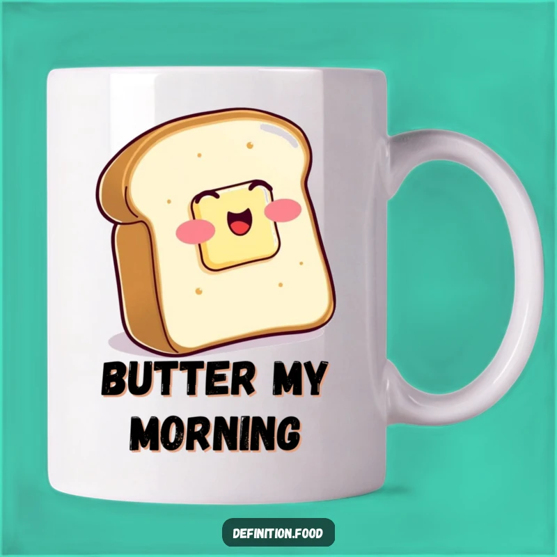 Funny Toast Butter Mug - Hilarious Breakfast Design, Perfect Funny Gift!