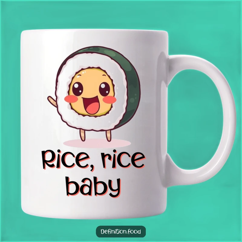 Funny Sushi Roll Mug: Bouncing with Joy, a Perfect Gift