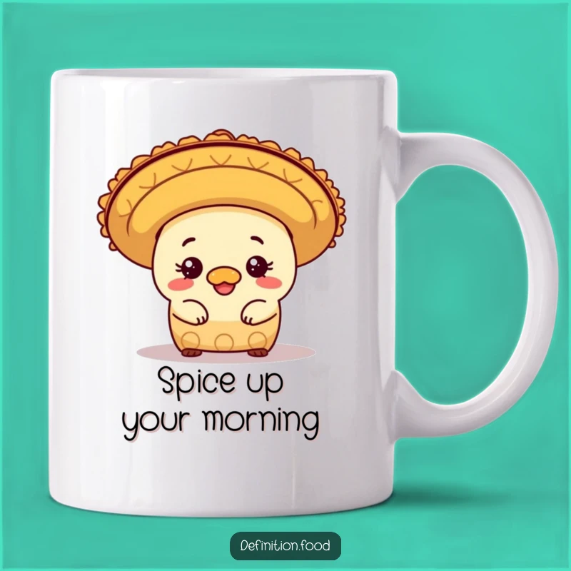 Funny Mischievous Burrito Sombrero Mug - Mexican Character Surprise Gift