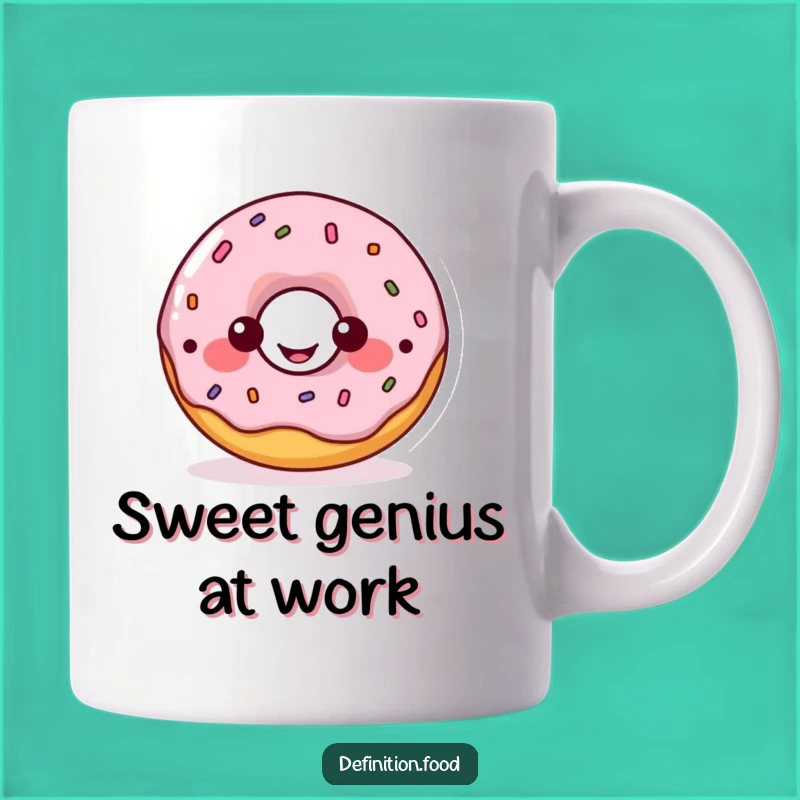 Funny Donut Diagram Mug: Playful Foodie Instruction, Hilarious Gift Idea