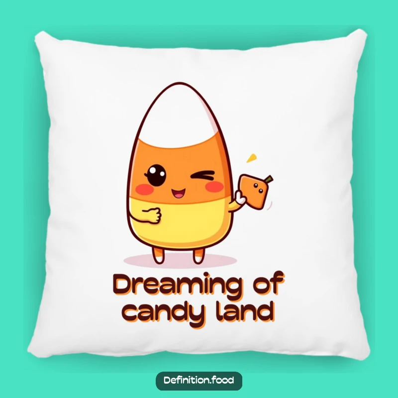 Cozy Funny Candy Corn Winking Pillow - Playful Comfort for Your Space