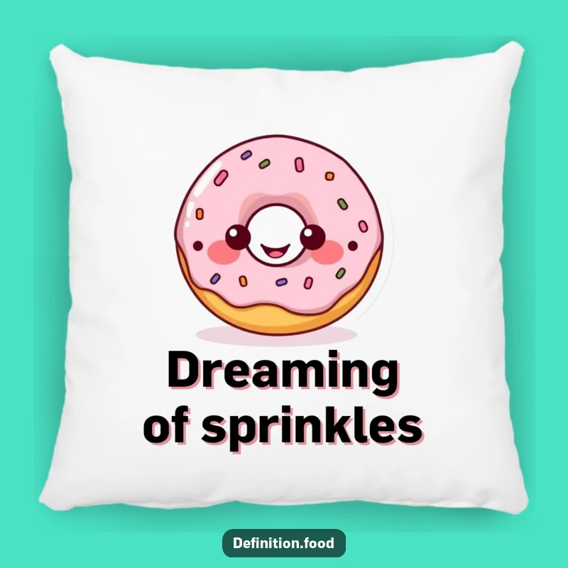 Funny Donut Diagram Pillow: Cozy Learning Comfort, Whimsical Humorous Gift