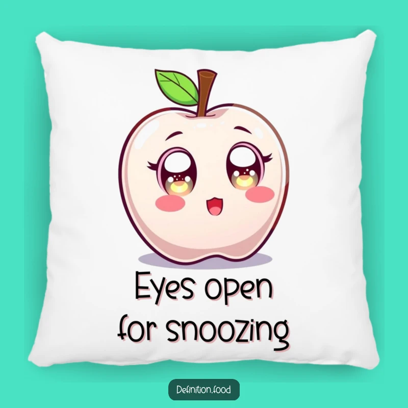Funny Surprised Candy Apple Pillow: Snuggle Up with Sweet Astonishment