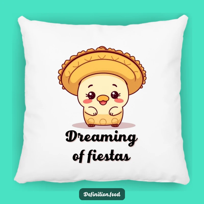Funny Burrito Sombrero Pillow - Comfy Mexican Character Cushion Gift