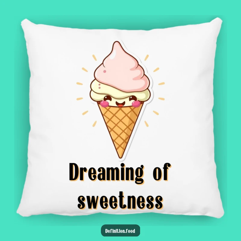 Funny Ice Cream Cone Pillow, Soft & Sweet, The Perfect Humorous Gift
