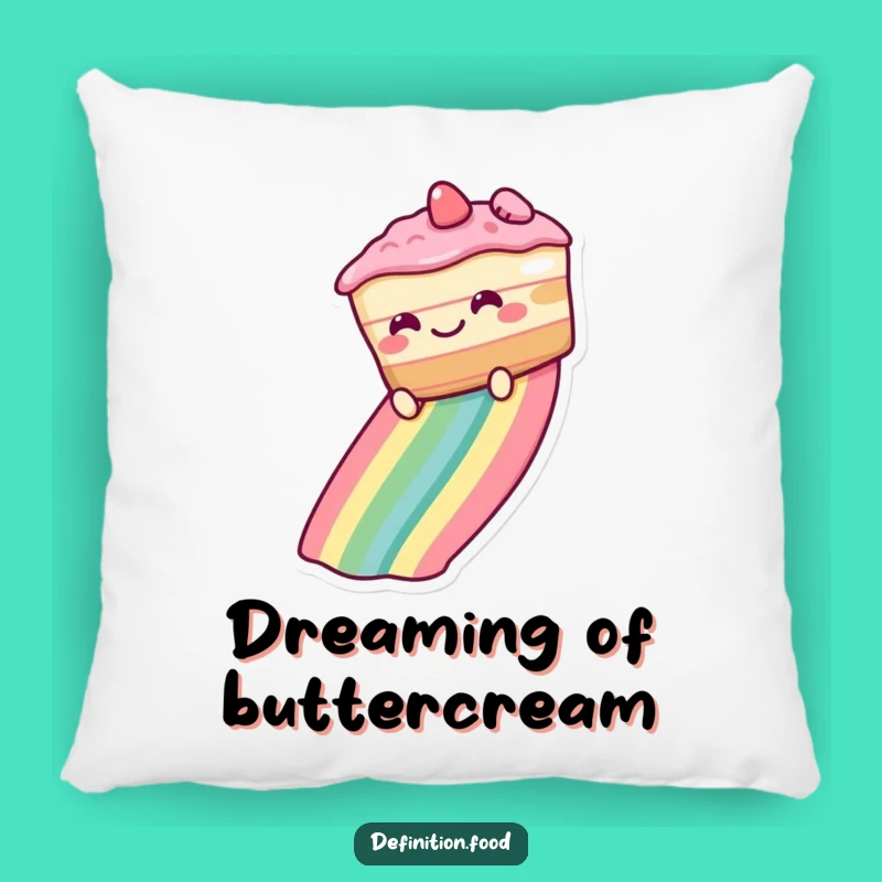 Funny Rainbow Cake Pillow - Soft & Cozy Dessert Accent, Perfect Funny Gift!