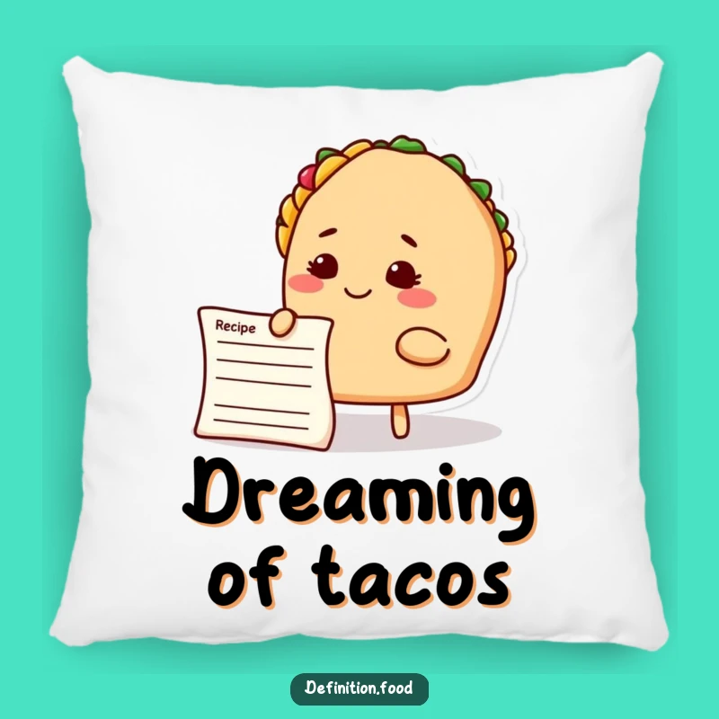 Funny Taco Chef Pillow: Comfy Recipe Contemplation, Cozy Humorous Decor Gift