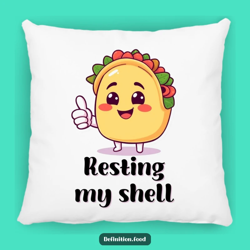 Funny Taco Thumbs Up Pillow - Comfy & Hilarious Home Decor!