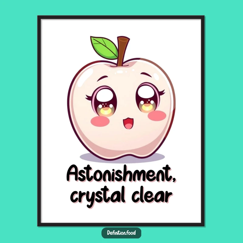 Funny Surprised Candy Apple Digital Art: Instantly Add Sweet Surprise to Your Walls