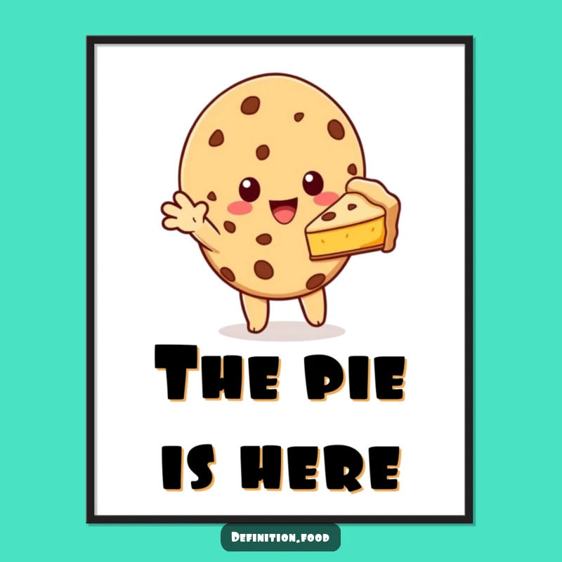 Funny Cookie Digital Art - Pie Slice Wall Decor Gift