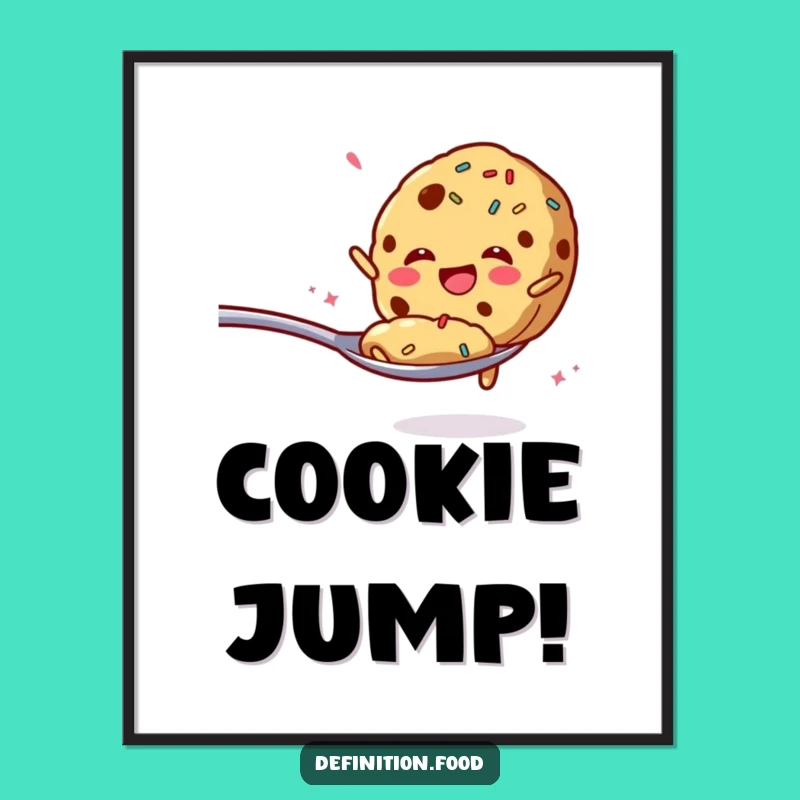 Funny Cookie Jump Digital Art: Instant Sweetness for Walls