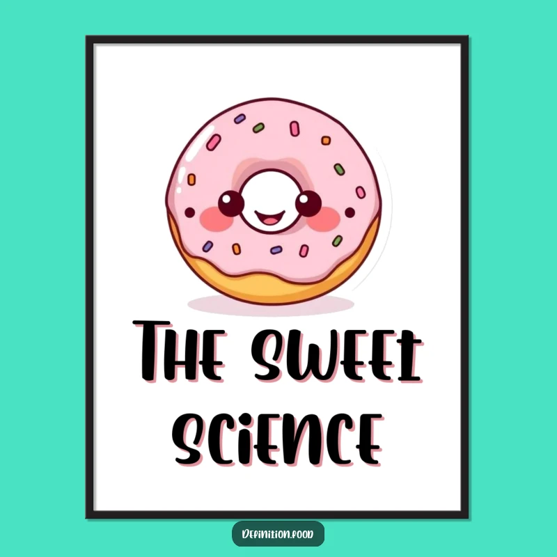 Funny Donut Diagram Digital Art: Printable Learning Fun, Humorous Decor Gift