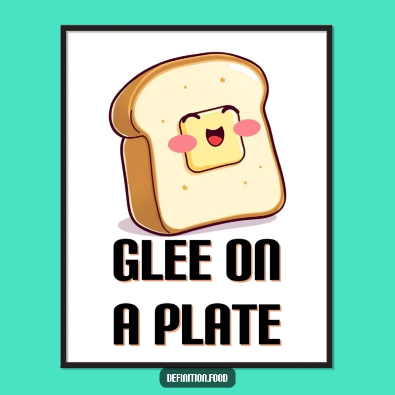 Funny Toast Butter Digital Art Print - Instant Breakfast Decor, Perfect Funny Gift!