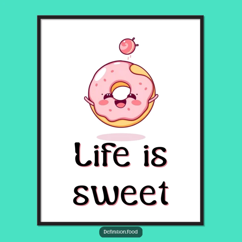 Funny Donut Candy Toss Digital Art - Instant Sweetness for Your Walls!