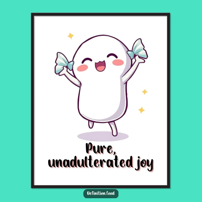 Funny Dancing Candy Digital Art: Shimmering Wall Decor, Instant Humorous Gift