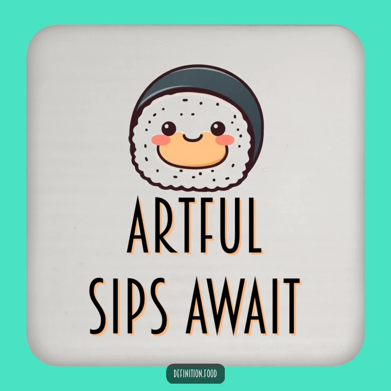 Funny Sushi Roll Coaster: Protect Surfaces with Artful Humor, Humorous Gift