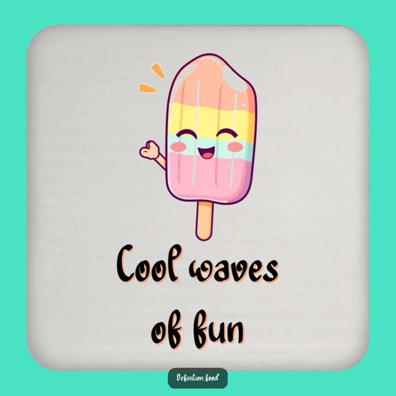 Funny Winking Popsicle Wave Coaster: Protect Surfaces with Cool Charm