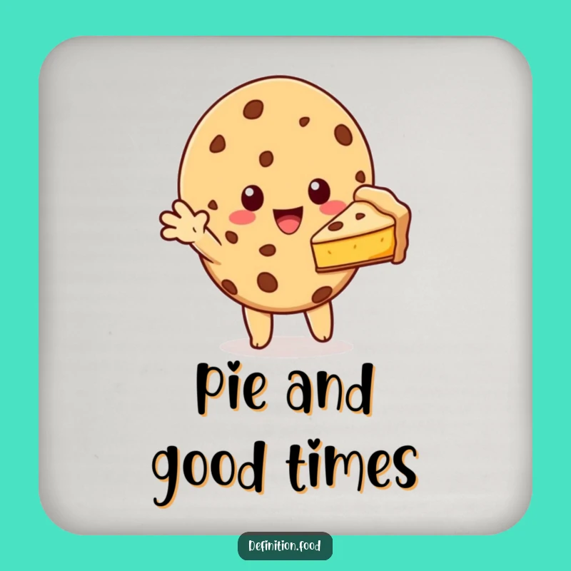 Funny Cookie Coaster - Pie Slice Drink Decor Gift