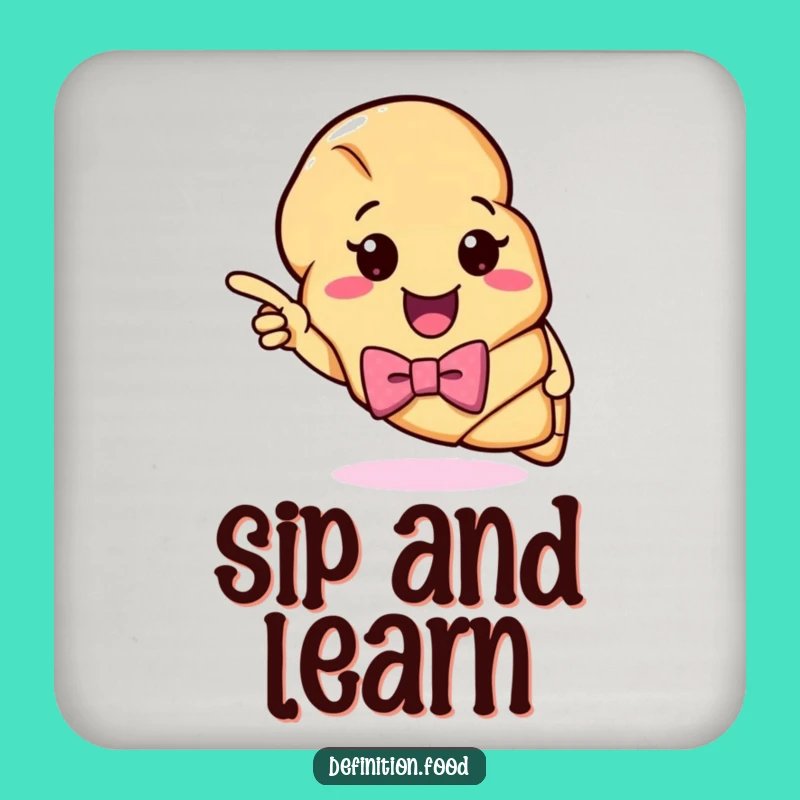 Funny Croissant Definition Coaster: Protect Surfaces with Style