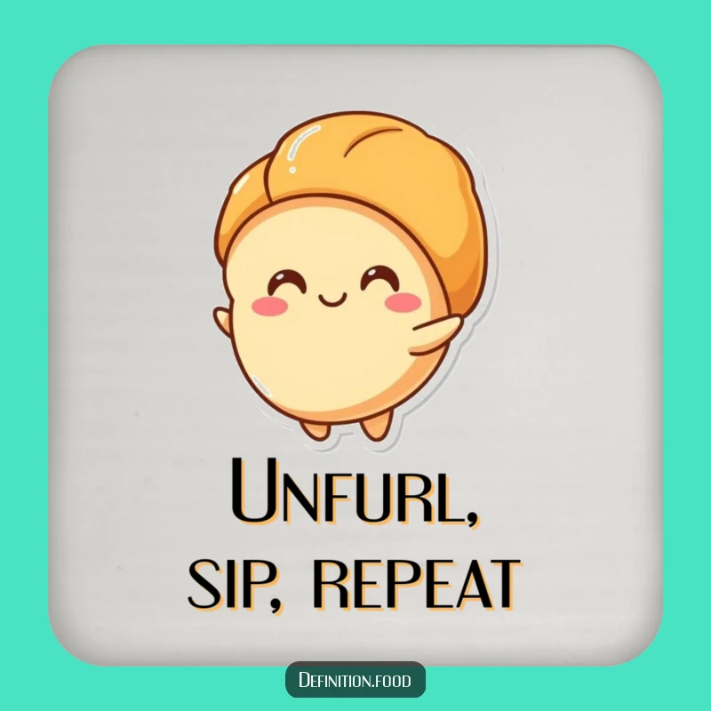 Funny Croissant Layers Coaster Set, Protect Your Table, The Perfect Humorous Gift