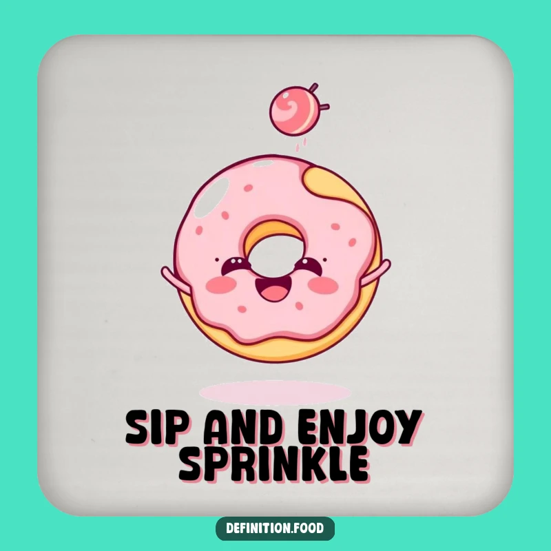 Funny Donut Candy Toss Coasters - Protect Surfaces Sweetly!