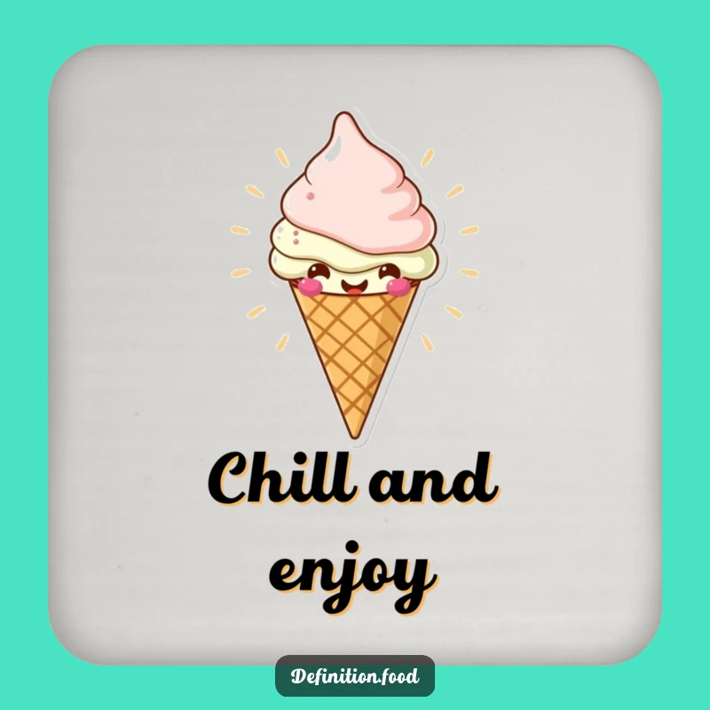 Funny Ice Cream Cone Coaster Set, Protect Your Table, The Perfect Humorous Gift