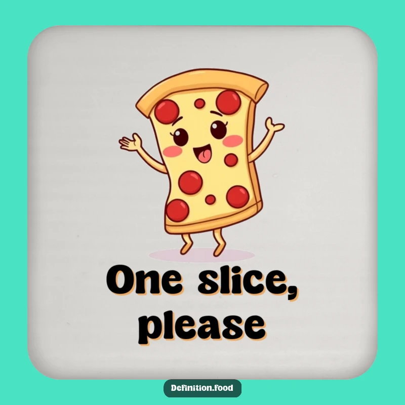 Funny Pizza Tango Coaster Set - Protect Surfaces with Pepperoni Pizzazz