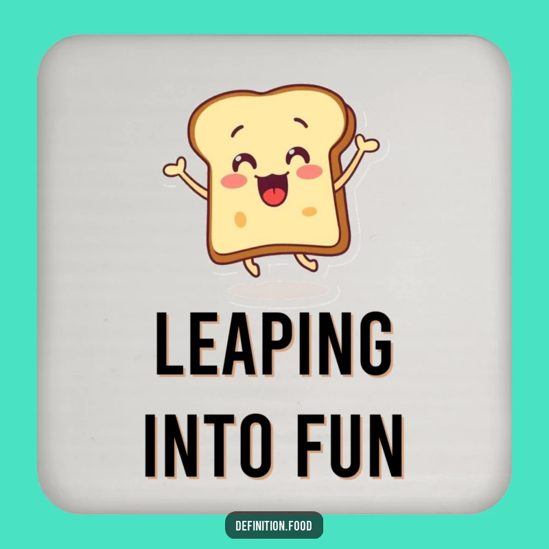 Funny Surprised Toast Butter Leap Coaster: Protect Surfaces with Humor