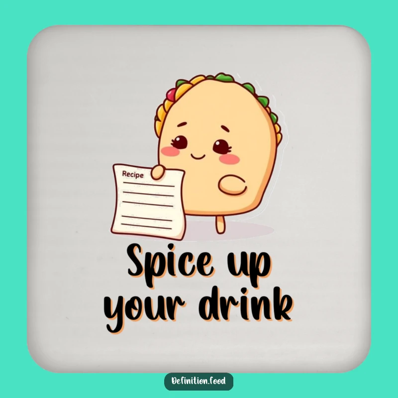 Funny Taco Chef Coaster: Protect Surfaces with Culinary Comedy, Humorous Gift